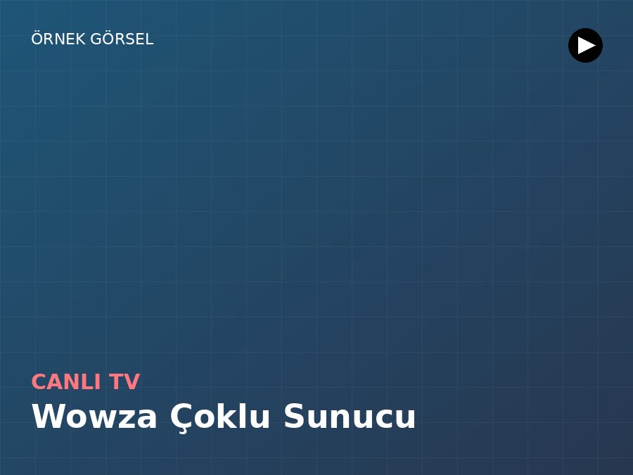 Wowza çoklu sunucu canlı yayın